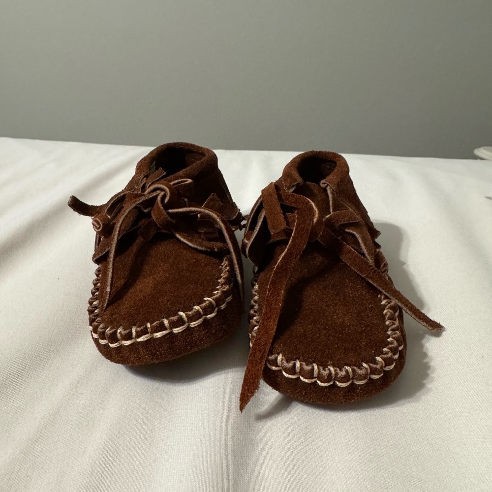 Cozy Brown Kids Moccasins
